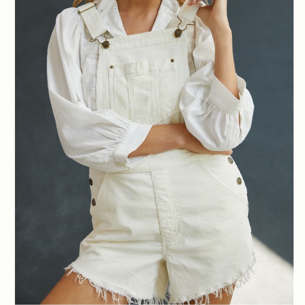 New With Tags Anthropologie Pilcro Brand White Overalls